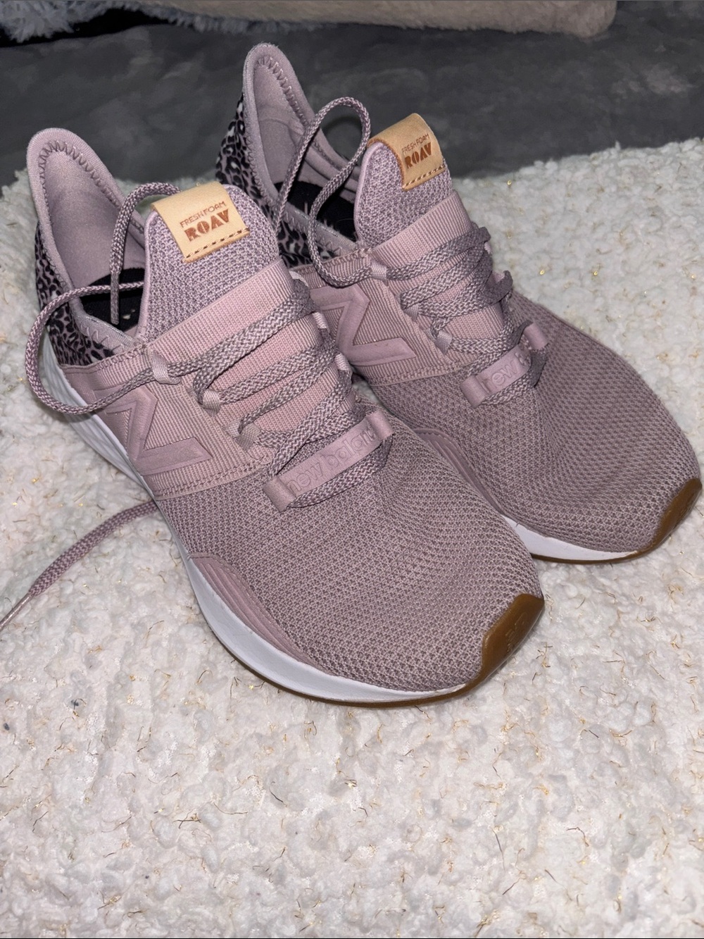 New Balance Women's Roav Knit Athletic Sneakers in Mauve Pink